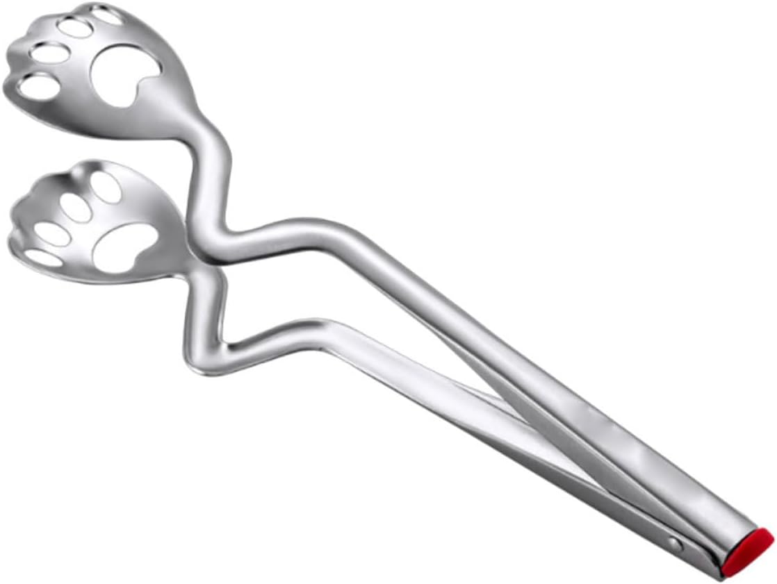 Cat Paw Stainless Steel Food Clip, Portable Kitchen Bread and Steak Clamp, Bbq Tongs for Picnic and Grilling Use