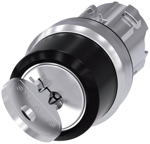 Image of Siemens 3SU1050-4BF11-0AA0 Ronis Key-Operated Switch with 2 Keys, White, 22 mm