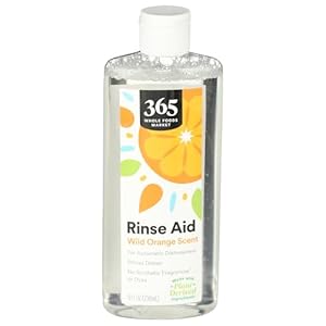 365 by Whole Foods Market, Rinse Aid Dishwasher Automatic Wild Orange, 8 Fl Oz