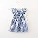 PanpanBox Bebé-Niñas Vestido Manga Corta Volantes Cuadros Princesa Vestido con Bowknot Sundress...