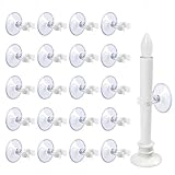Window Candle Suction Cups Clamp - Holder for Electric Candles - Suction Cups with Clamps for Christmas Candle Lamp - 20Pack