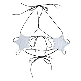 Photo Gallery caviotess top corto da donna metallizzato olografico a forma di stella top con lacci halter bralette a fascia canotta, argento, taglia unica Photo Gallery caviotess top corto da donna metallizzato olografico a forma di stella top con lacci halter bralette a fascia canotta, argento, taglia unica