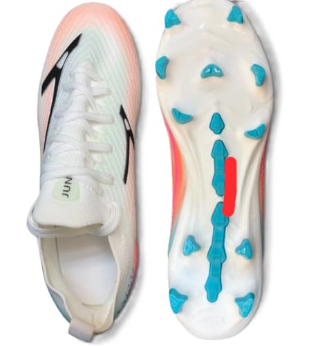 Buy Anza June Football Boots for Men, White/Blue/Pink, Size 9 UK - Image 3