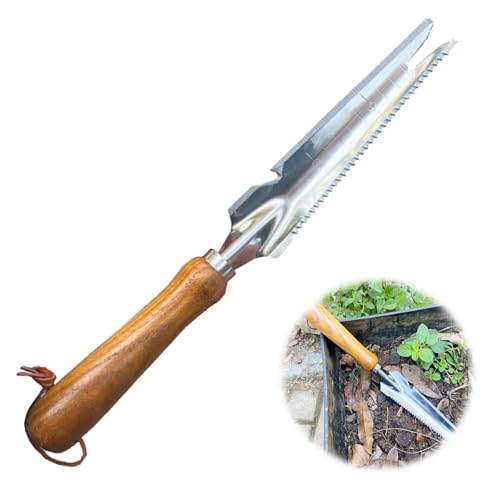 PAVIKE 草むしり道具 雑草抜き 草取り器 根こそぎ 草取りフォーク スコップ 目盛り付き 防錆 ステンレス 便利グッズ 植え替え 除草道具 園芸工具 鉢寄せ 除草 移植 芝生 庭 農場