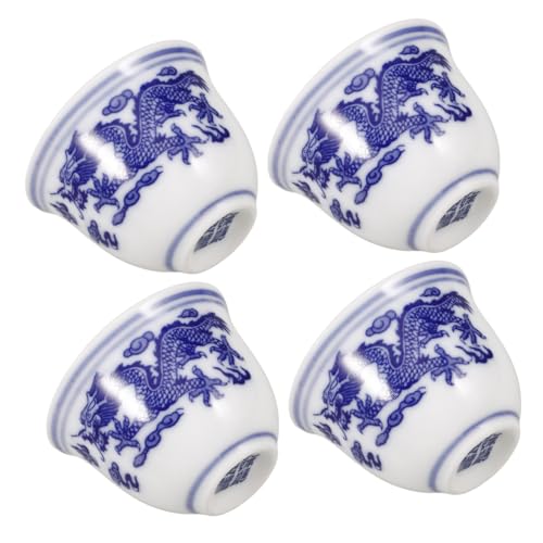PEPLAYTAL 4 Stück Traditionelle Chinesische Teetasse Porzellan...