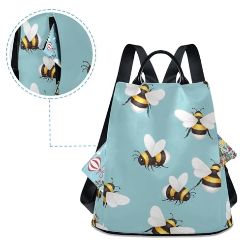 Mochila para mujer negra antirrobo que soluciona el espacio y los hurtos 4