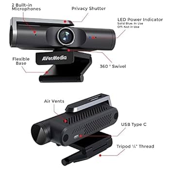 AVerMedia webcamera ウェブカメラ　アバメディア　PW315 Amazon.co.jp: AVerMedia PW315 - フルHD 1080P 60FPS Webカメラ
