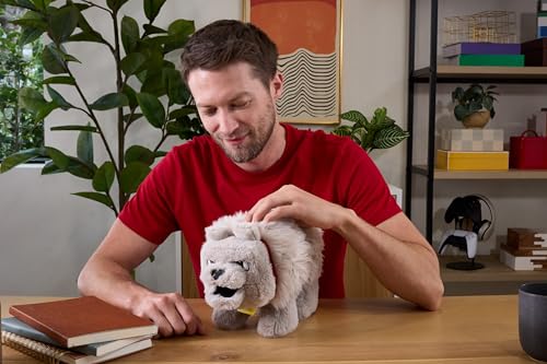 Mattel Minecraft Interaktives Plüschtier mit Sound & beweglichem Mund, Dennis der Wolf, inspiriert von einem Minecraft-Film