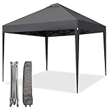 12x12 Pop Up Canopy with One Push Setup, Heavy Duty Beach Tent with Wheeled Bag, Sun Shelter for Parties,Events, Outdoor Gazebo with Weight Bags,Stakes,Ropes, Wind Proof & Waterproof