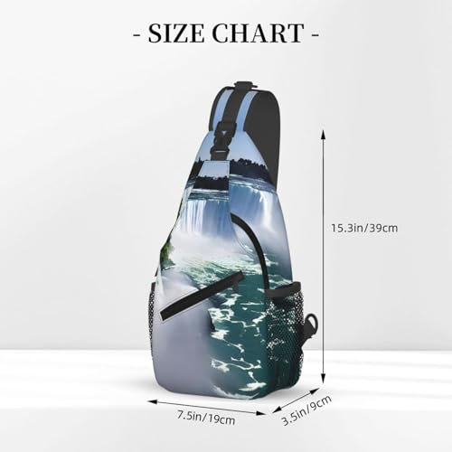 Bolso cruzado de viaje con estampado de Niagara Falls miniatura 3