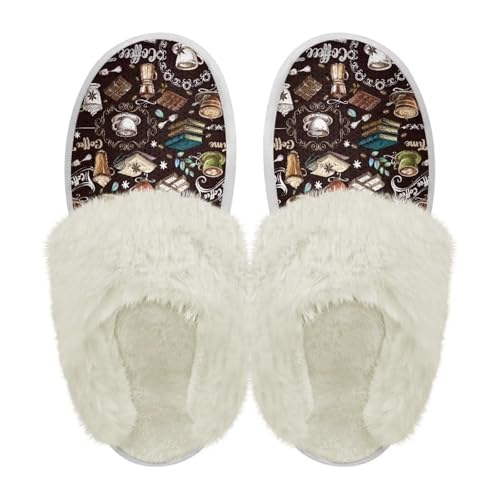 Howilath Fuzzy Slippers Women with Fur Edges House Shoes Bedroom Plush Slippers for Indoor & Outdoor2