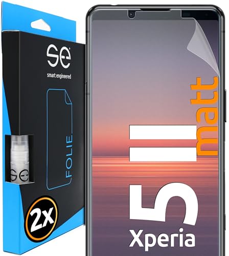 2x se® Film de Protection 3D Antireflet pour Sony Xperia 5 II, Auto-réparateur, Compatible Empreinte & FaceID, Installation Sans Bulles, Résistant aux Chocs...