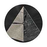 Reloj De Pared Redondo Pirámide del Antiguo Egipto Grande Moderno Reloj De Pared Personalizado, para El Salón, La Cocina, La Habitación, 25cm