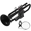 Professional Plastic Bb Trumpet Standard Trumpet Set for Student Beginner MirTra Small Embouchure Training Device Mirror For All Brass Instruments Adapted Trumpet,Trombone,French Horn,Euphonium,etc