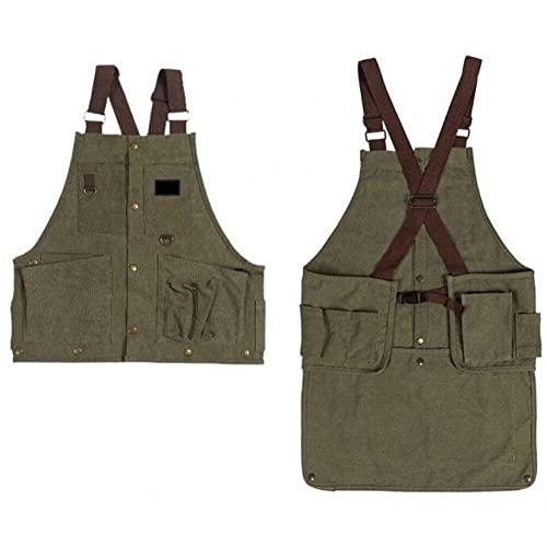 Gilet de camping et tablier multifonction en toile Wudaizhi pour homme