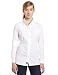 Dickies Girl Juniors Long Sleeve Button Front Poplin Shirt,White,Medium