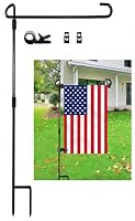 Akeydeco Garden Flag Pole Stand Holder, Garden Flags for Outside with Flag Stopper and Clip Waterproof Powder-Coated Paint for Flag Pole Holder for Outside House,Yard Flags for Outside — image 5