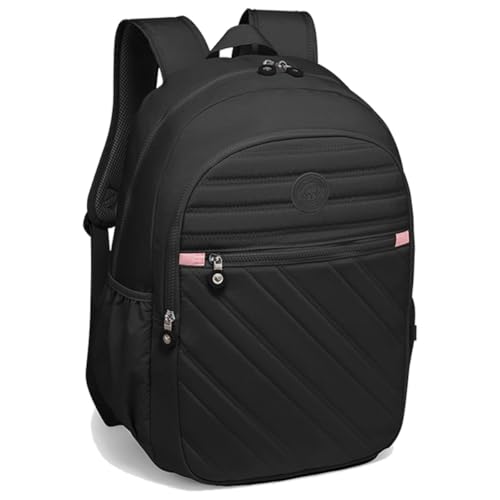 Mochila Feminina Kika Costa Chaveiro Menina Juvenil Adulta (Preto)