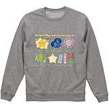 [igsticker] プリント トレーナー 8.8オンス メンズ レディース ユニセックス 長袖 スウェット S サイズ クルーネック グレー 015448 笹 七夕