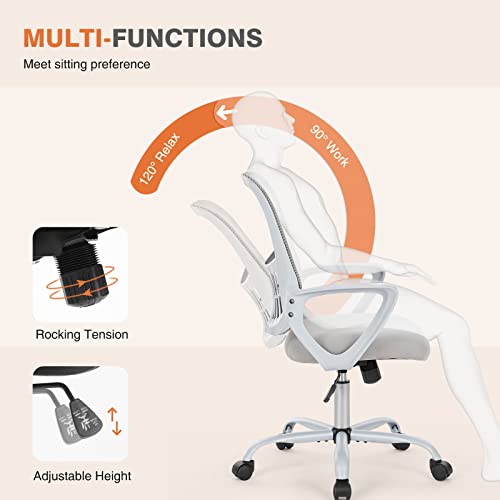 Office Chair, Desk Chair, Ergonomic Home Office Desk Chairs, Computer Chair With Comfortable Armrests, Mesh Desk Chairs With Wheels, Office Desk Chair, Mid-Back Task Chair With Lumbar Support #TOP4