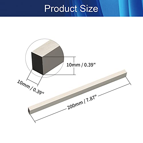 Fresa de acero rápido HSS 10x10x200mm para torno miniatura 2