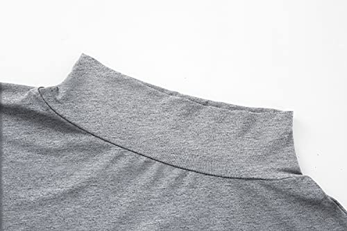 Image of Kindcall Lightweight Mock Turtleneck Crop Tops Long Sleeve Casual Base Layer for Women