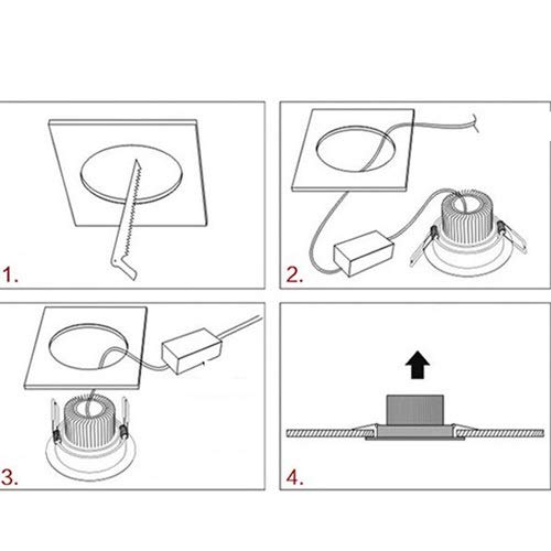 Wall lamp plafonnier projecteurs LED encastrés tricolores COB