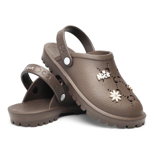 Image of YOHO Women's Clogs Mimo with Charms | Lightweight, Soft on Skin, Comfortable & Waterproof Monsoon Sandals | Everyday Use Footwear for ladies & Girls