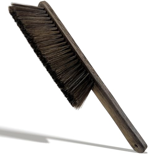 Wood Dusting Brush Handheld Soft Bristle Cleaning Broom for Furniture Car Couch Bed Clothes and More
