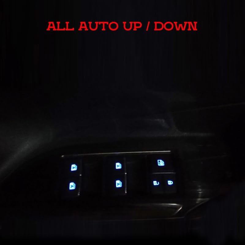 for Toyota Tacoma Limited/TRD Off Road/TRD PRO/TRD Sport 2016-2023 LHD All Auto Up/Down Lighted LED Power Master Drive Window Switch Blue Color 1pcs Car Accessories