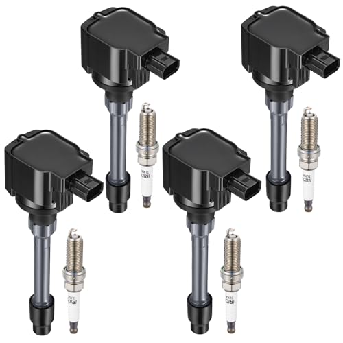 Image of 4-Pack UF749 Ignition Coils & 93501 Spark Plugs Kit Compatible with Honda Civic 2.0L L4 2016-2020, Compatible with Honda Fit 1.5L L4 2015-2019 - Replaces LKAR7BIX-11S CM11121A 305205RO013