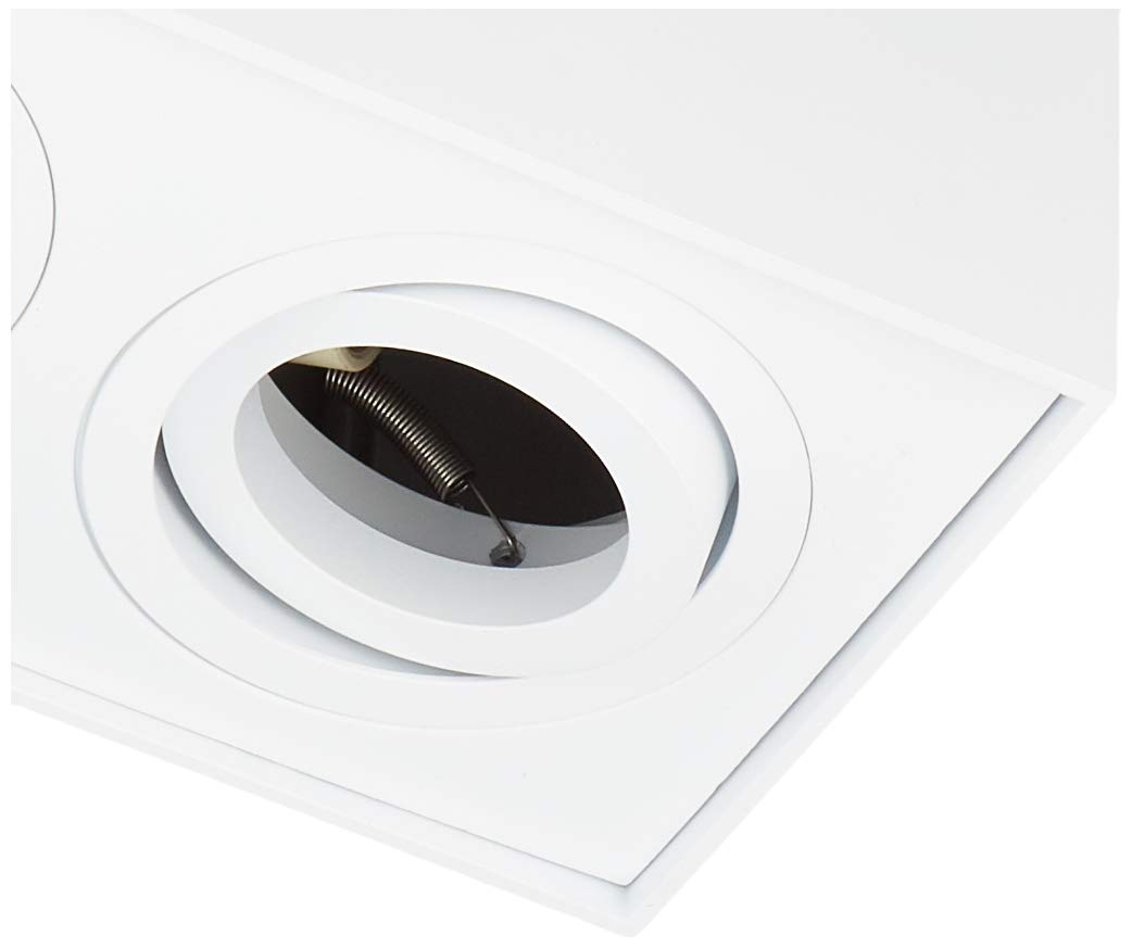 Trio Leuchten Plafonnier Biscuit 613000231 - Métal blanc mat - 2 ampoules GU10 non incluses