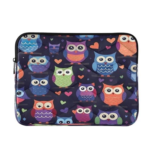 Funda para portátil de 13-14 pulgadas con diseño de búhos miniatura 1
