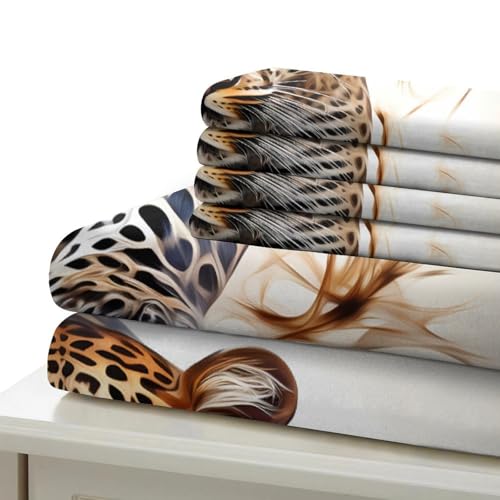 Housse de couette léopard microfibre ultra douce toutes saisons - 7