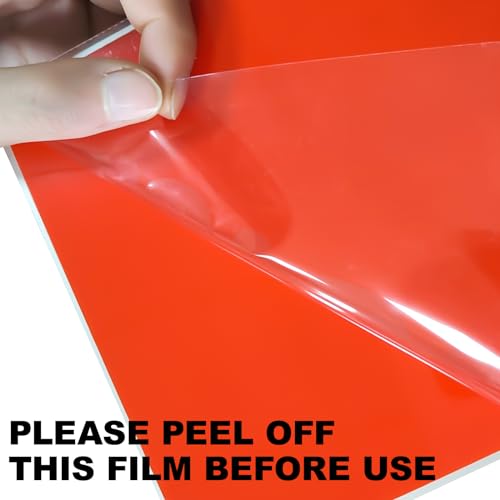 Image of El Panel Backlight 8.2 x 5.9 Inches Electroluminescent Sheet Light DIY Cuttable Backlight Paper Lamplamp Sheet Neon for Cosplay Party Decoration Luminous Piece (Red)