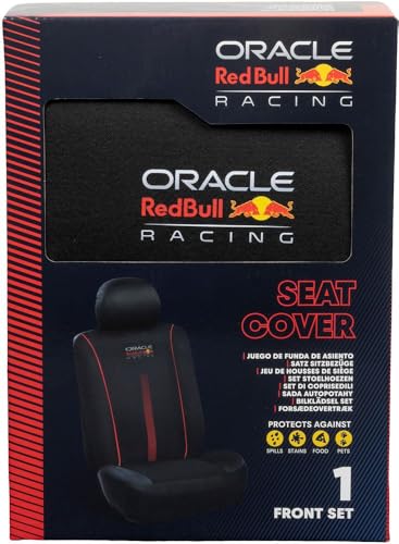 Red Bull Racing Upgrade4Cars Coprisedili Auto Universale Nero Rosso | Set Copri-Sedile Universali Per Anteriori E Posteriori - 2