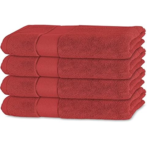 Bananalu Bossa Nova 18-1547 Hand Towels 100% Cotton 50 x 100 Quality 450 g/m² Bordeaux Red Set of 4 Cover