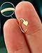COCHARM 14K Solid Gold Nose Hoop 20g Cute Real Gold Half Hoop Nose Ring Heart Dainty 14kt Nostrial Piercing 8mm Twist Tiny Nostrial Earring for Women Men