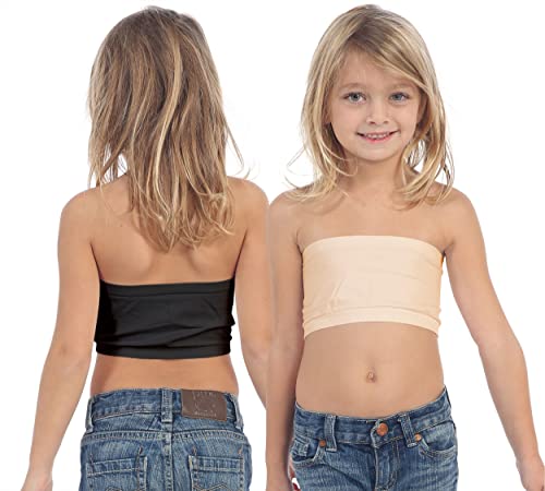 Kurve Girl’s Bandeau Tube Bra – Strapless Cropped Sports Bralette Seamless Crop Top UV Protective Fabric UPF50+ Made in USA2