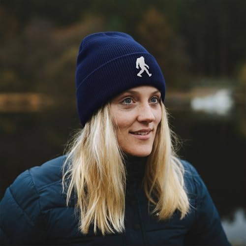 Image of Bigfoot Beanie for Men - Sasquatch Hat Winter Knit Cuffed Beanie for Women - Bigfoot Gifts for Christmas & New Year