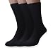 PETANI Mens Socks, 3 pack Rich European Dress Organic Cotton Socks Men Black ( L)