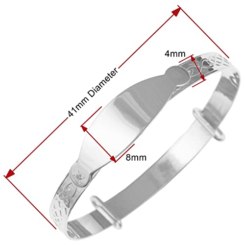 Bracelet jonc pour bébé en argent idéal comme cadeau de baptême - 3