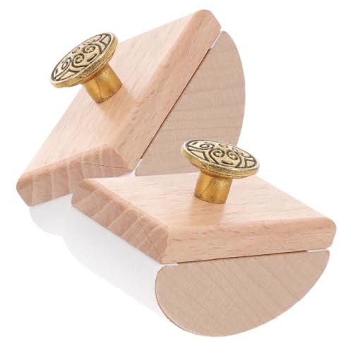 Holibanna 2個 木製ロッカー吸墨工具 速乾インク吸収スタンプ 書道 万年筆対応 ポータブルデスク用吸い取り紙 オフィスや学校で筆記時のイン