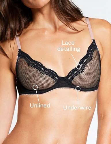 Pepper Unlined Bra, Unlined Demi Bra, Comfortable Lace Bras for Small Chested Women, Unlined Underwire Bras with Soft Fabric4