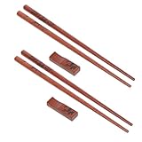 LABRIMP 2 Juegos Caja de regalo Panda Phicksticks resto de palillos regalo de viaje palillos de cocina de madera Marrón claro
