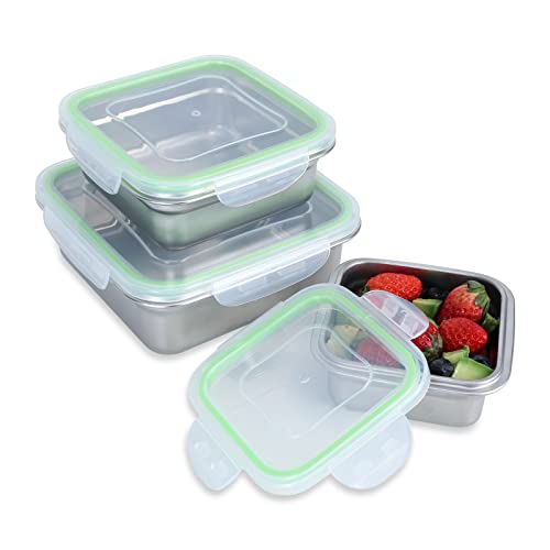 Stainless Steel Food Storage containers with Lids ANDMOON Lunch
