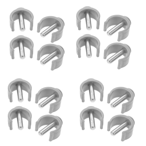 Ipetboom 16 Piezas Clips para Sujetar Bastones en Forma de C para Andador, Accesorios de Abs y Acero Pasador de Bloqueo Cómodo, Ideales para Personas Mayores y Discapacitadas