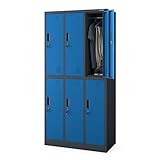 Jan Nowak Casier vestiaire 3B2A Armoire Metallique 6 Compartiments Revêtement en Poudre 1...