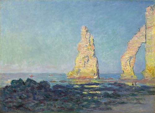 Affiche Toile L'Aiguille d'Etretat Monet Décoration Murale