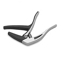 Metal Curved capo For electric and acoustic guitars Chrome Sprung